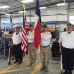 Our color guard with Wylie AL Post at Wylie Caliber Collision Recycled Ride ceremony on May 7